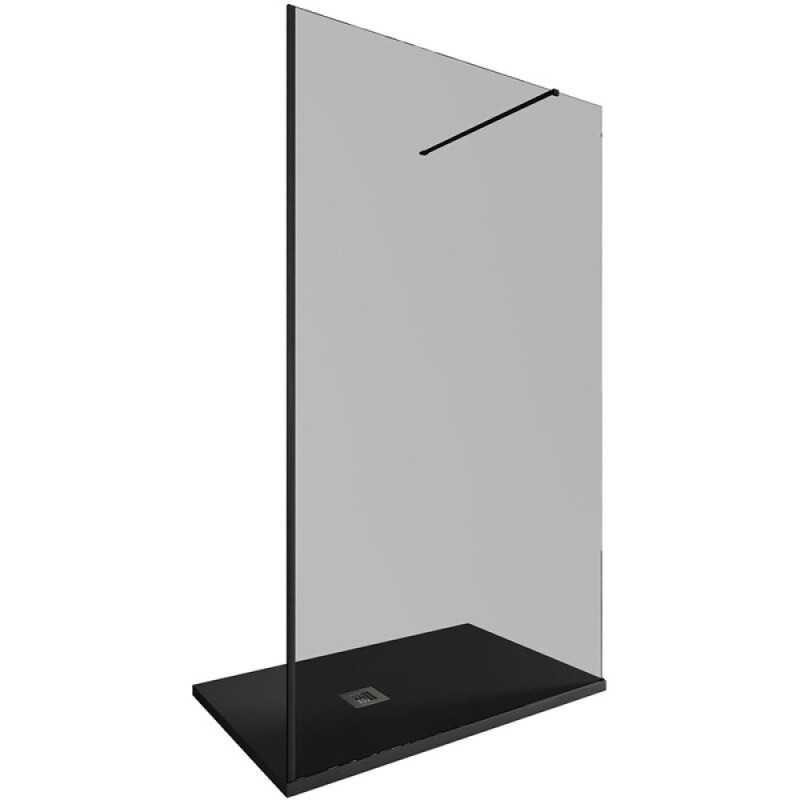 Душевая стенка Allen Brau Infinity 1, Walk In, 3.21022.BBA.T, 120 см, стекло тонированное, профиль черный браш