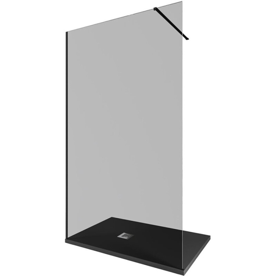 Душевая стенка Allen Brau Infinity 1, Walk In, 3.21022.BBA.T, 120 см, стекло тонированное, профиль черный браш