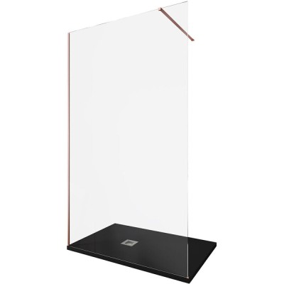 Душевая стенка Allen Brau Infinity 1, Walk In, 3.21023.60, 120 см, стекло прозрачное, профиль медь браш