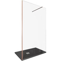 Душевая стенка Allen Brau Infinity 1, Walk In, 3.21023.60, 120 см, стекло прозрачное, профиль медь браш
