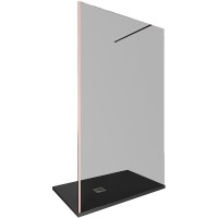 Душевая стенка Allen Brau Infinity 1, Walk In, 3.21024.60.T, 120 см, стекло тонированное, профиль медь браш