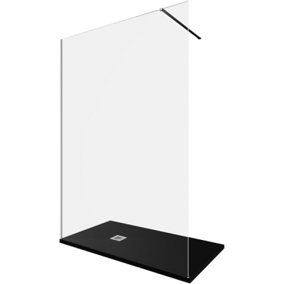 Душевая стенка Allen Brau Infinity 1, Walk In, 3.21025.BA, 140 см, стекло прозрачное, профиль серебро браш