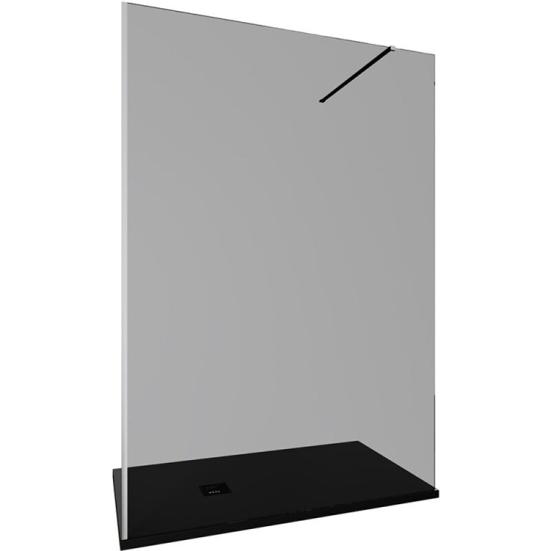 Душевая стенка Allen Brau Infinity 1, Walk In, 3.21026.BA.T, 140 см, стекло тонированное, профиль серебро браш