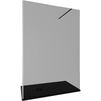 Душевая стенка Allen Brau Infinity 1, Walk In, 3.21026.BA.T, 140 см, стекло тонированное, профиль серебро браш