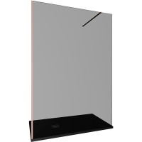 Душевая стенка Allen Brau Infinity 1, Walk In, 3.21030.60.T, 140 см, стекло тонированное, профиль медь браш