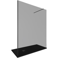 Душевая стенка Allen Brau Infinity 1, Walk In, 3.21034.BBA.T, 160 см, стекло тонированное, профиль черный браш