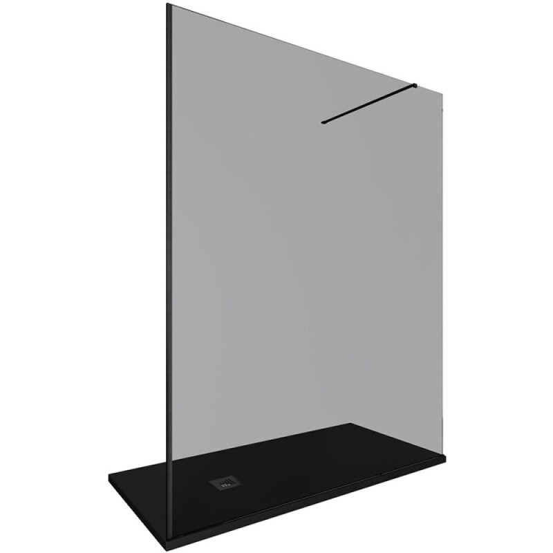 Душевая стенка Allen Brau Infinity 1, Walk In, 3.21034.BBA.T, 160 см, стекло тонированное, профиль черный браш