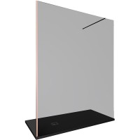 Душевая стенка Allen Brau Infinity1, Walk In, 3.21036.60.T, 160 см, стекло тонированное, профиль медь браш