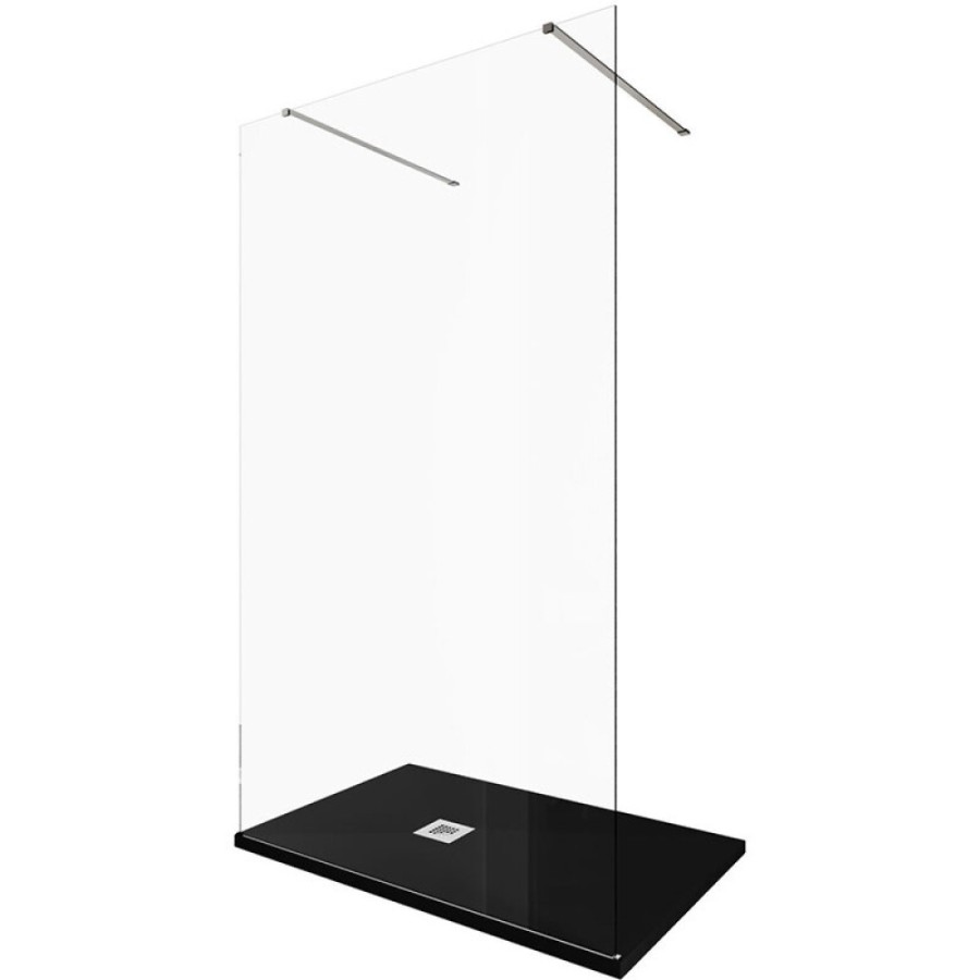Душевая стенка Allen Brau Infinity 2, Walk In, 3.21043.BA, 120 см, стекло прозрачное, профиль серебро браш