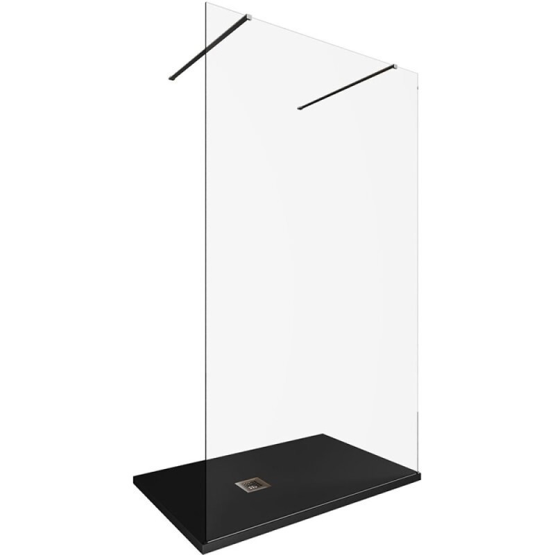 Душевая стенка Allen Brau Infinity 2, Walk In, 3.21043.BA, 120 см, стекло прозрачное, профиль серебро браш