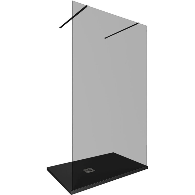 Душевая стенка Allen Brau Infinity 2, Walk In, 3.21044.BA.T, 120 см, стекло тонированное, профиль серебро браш