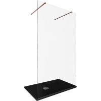 Душевая стенка Allen Brau Infinity 2, Walk In, 3.21047.60, 120 см, стекло прозрачное, профиль медь браш