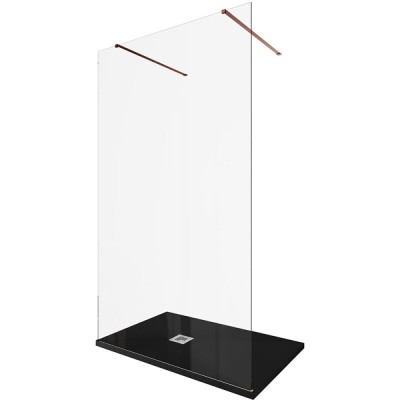 Душевая стенка Allen Brau Infinity 2, Walk In, 3.21047.60, 120 см, стекло прозрачное, профиль медь браш