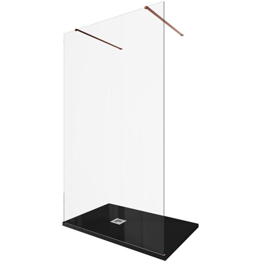 Душевая стенка Allen Brau Infinity 2, Walk In, 3.21047.60, 120 см, стекло прозрачное, профиль медь браш