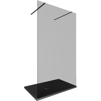 Душевая стенка Allen Brau Infinity 2, Walk In, 3.21048.60.T, 120 см, стекло тонированное, профиль медь браш