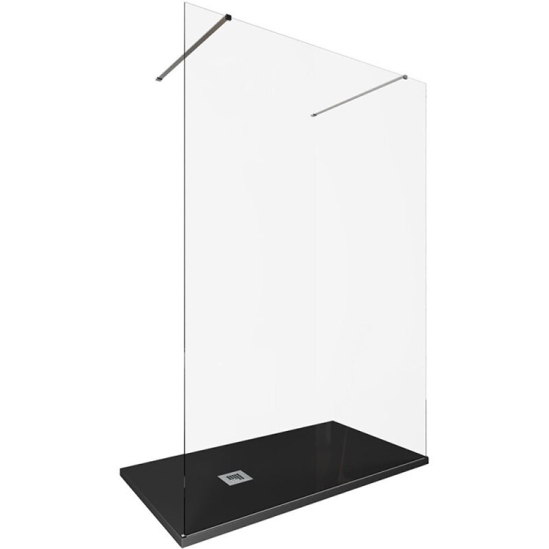 Душевая стенка Allen Brau Infinity 2, Walk In, 3.21049.BA, 140 см, стекло прозрачное, профиль серебро браш