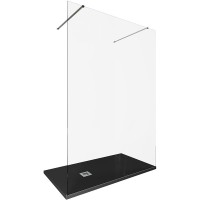 Душевая стенка Allen Brau Infinity 2, Walk In, 3.21049.BA, 140 см, стекло прозрачное, профиль серебро браш