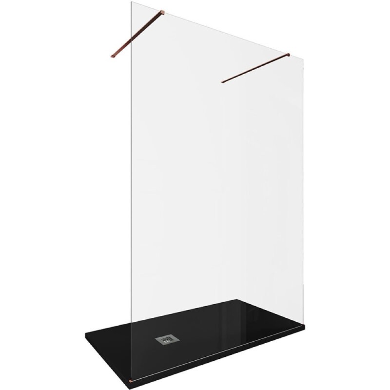 Душевая стенка Allen Brau Infinity 2, Walk In, 3.21053.60, 140 см, стекло прозрачное, профиль медь браш