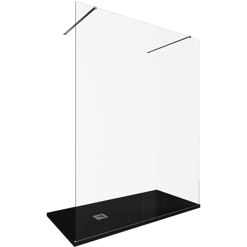 Душевая стенка Allen Brau Infinity 2, Walk In, 3.21055.BA, 160 см, стекло прозрачное, профиль серебро браш