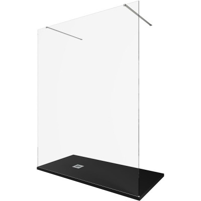 Душевая стенка Allen Brau Infinity 2, Walk In, 3.21055.BA, 160 см, стекло прозрачное, профиль серебро браш