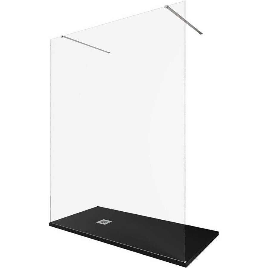 Душевая стенка Allen Brau Infinity 2, Walk In, 3.21055.BA, 160 см, стекло прозрачное, профиль серебро браш