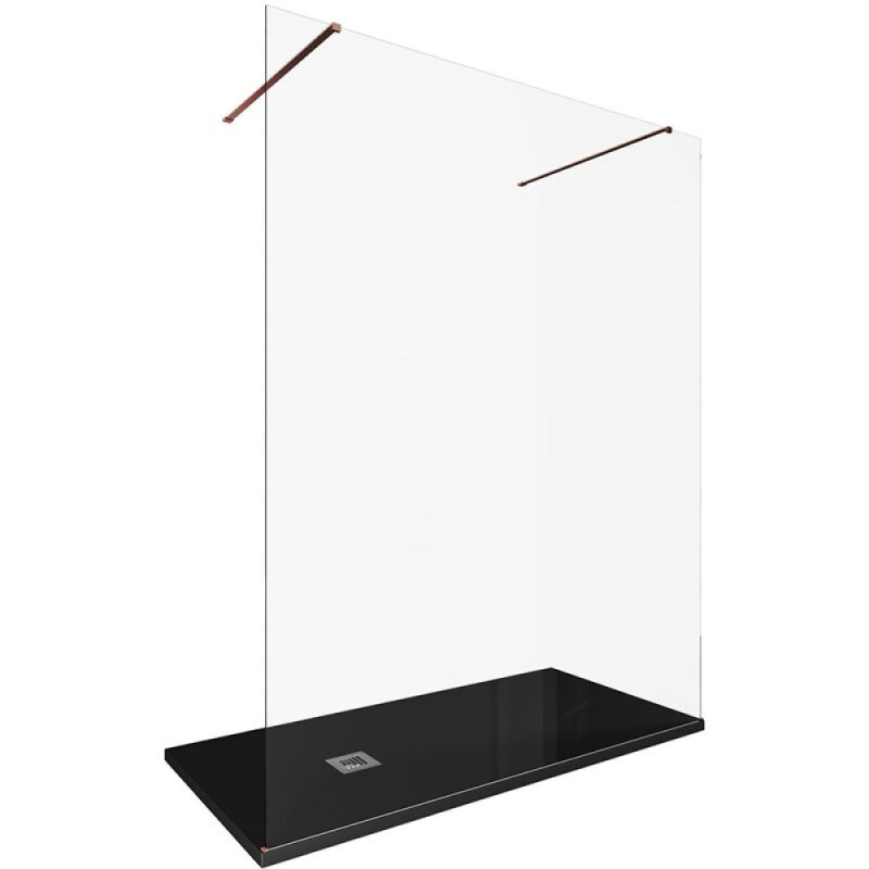 Душевая стенка Allen Brau Infinity 2, Walk In, 3.21059.60, 160 см, стекло прозрачное, профиль медь браш