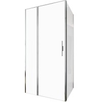 Душевой уголок Allen Brau Priority, 3.31004.00 + 3.31016.00, 100 х 90 см, стекло прозрачное, профиль хром