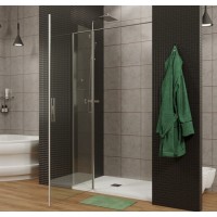 Душевая дверь Allen Brau Priority 100, 100 х 200 см, стекло прозрачное, профиль брашированный алюминий, 3.31005.BA