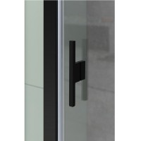 Душевой уголок Allen Brau Priority, 3.31006.BBA + 3.31021.BBA, 100 х 100 см, стекло прозрачное, профиль черный браш
