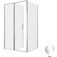 Душевой уголок Allen Brau Priority, 3.31008.BA + 3.31017.BA, 120 х 90 см, стекло прозрачное, профиль серебро браш