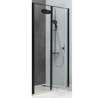 Душевая дверь Allen Brau Priority 120, 120 х 200 см, стекло прозрачное, профиль черный брашированный алюминий, 3.31009.BBA
