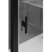 Душевой уголок Allen Brau Priority, 3.31009.BBA + 3.31021.BBA, 120 х 100 см, стекло прозрачное, профиль черный браш