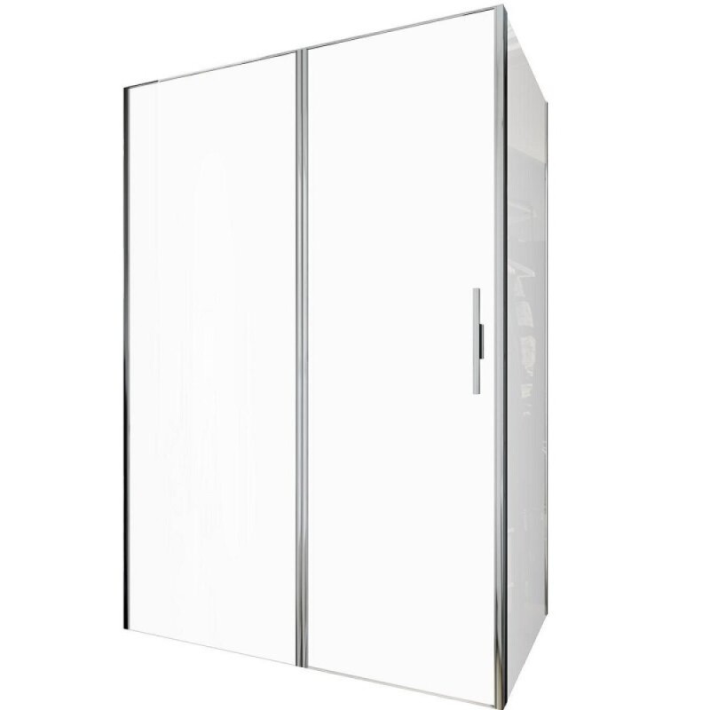 Душевой уголок Allen Brau Priority, 3.31010.00 + 3.31016.00, 140 х 90 см, стекло прозрачное, профиль хром