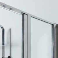 Душевая дверь Allen Brau Priority 140, 140 х 200 см, стекло прозрачное, профиль хром, 3.31010.00