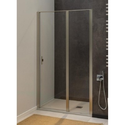 Душевая дверь Allen Brau Priority 140, 140 х 200 см, стекло прозрачное, профиль брашированный алюминий, 3.31011.BA