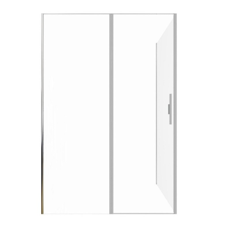 Душевой уголок Allen Brau Priority, 3.31011.BA + 3.31014.BA, 140 х 80 см, стекло прозрачное, профиль серебро браш