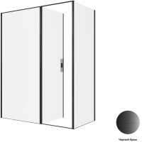 Душевой уголок Allen Brau Priority, 3.31012.BBA + 3.31021.BBA, 140 х 100 см, стекло прозрачное, профиль черный браш