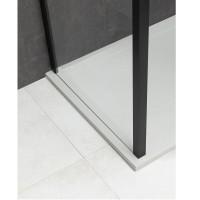 Душевой уголок Allen Brau Priority, 3.31012.BBA + 3.31021.BBA, 140 х 100 см, стекло прозрачное, профиль черный браш