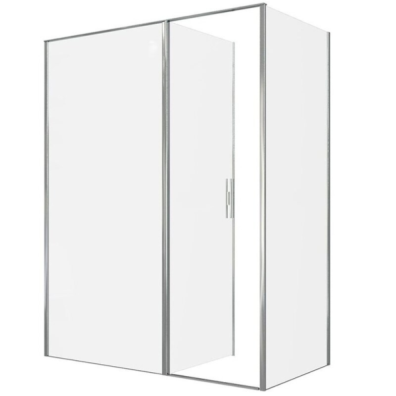 Душевой уголок Allen Brau Priority, 3.31025.00 + 3.31043.00, 90 х 90 см, стекло прозрачное, профиль хром