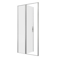 Душевая дверь Allen Brau Priority, 3.31026.BA, 90 см, стекло прозрачное, профиль серебро брашированное