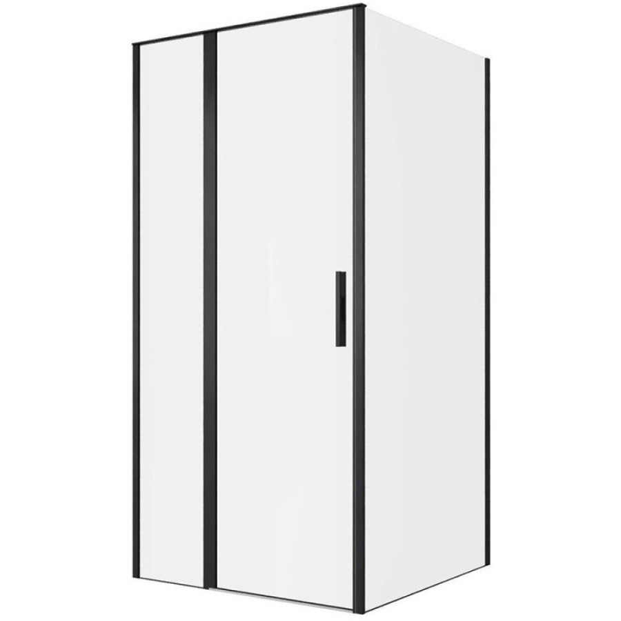 Душевой уголок Allen Brau Priority, 3.31027.BBA + 3.31042.BBA, 90 х 80 см, стекло прозрачное, профиль черный браш