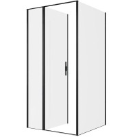Душевой уголок Allen Brau Priority, 3.31030.BBA + 3.31042.BBA, 100 х 80 см, стекло прозрачное, профиль черный браш