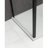 Душевой уголок Allen Brau Priority, 3.31030.BBA + 3.31048.BBA, 100 х 100 см, стекло прозрачное, профиль черный браш