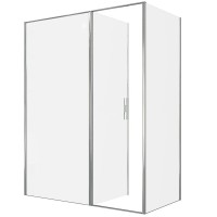 Душевой уголок Allen Brau Priority, 3.31031.00 + 3.31040.00, 120 х 80 см, стекло прозрачное, профиль хром