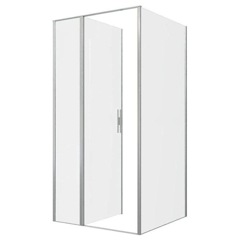 Душевой уголок Allen Brau Priority, 3.31032.BA + 3.31044.BA, 120 х 90 см, стекло прозрачное, профиль серебро брашированное