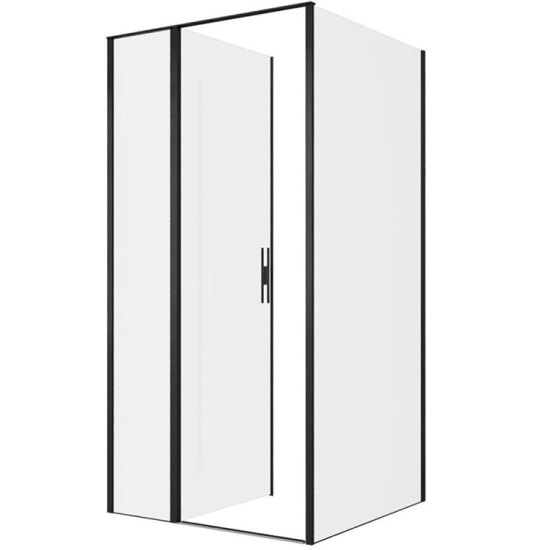 Душевой уголок Allen Brau Priority, 3.31033.BBA + 3.31048.BBA, 120 х 100 см, стекло прозрачное, профиль черный браш