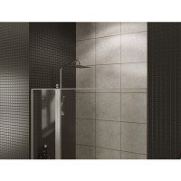 Душевая дверь Allen Brau Priority, 3.31038.BA, 160 см, стекло прозрачное, профиль серебро брашированное