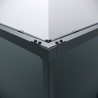 Душевой уголок Grossman Galaxy 300.K33.01.1070.21.10, 100 х 70 см, стекло тонированное, профиль черный матовый
