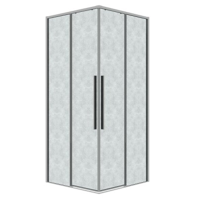 Душевой уголок Grossman Galaxy 300.K33.01.1180.10.02, 110 х 80 см, стекло шиншилла, профиль хром