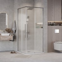 Душевой уголок Grossman Galaxy 300.K33.01.1190.10.02, 110 х 90 см, стекло шиншилла, профиль хром
